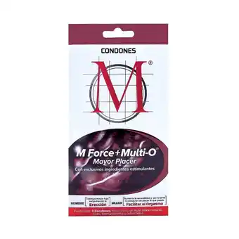 Farmacia San Pablo M Force Condones M-Force + Multio-O Ingredientes Estimulantes oferta