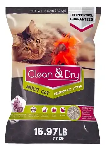 Mercado Libre Arena Para Gato Clean & Dry Super Premium 15.4 Kg oferta