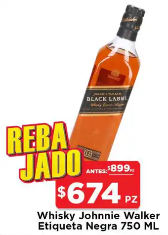 HEB Whisky Johnnie Walker Etiqueta Negra 750ml oferta