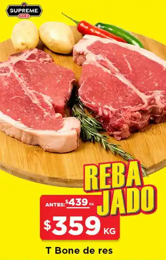 HEB Supreme T Bone de Res oferta
