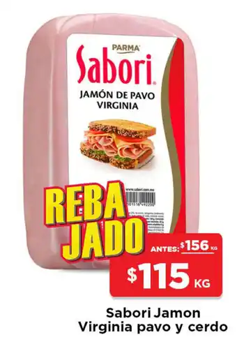 HEB Sabori Jamon Virginia Pavo y Cerdo oferta