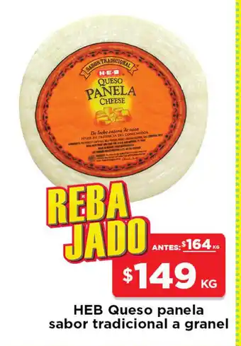 HEB Heb Queso Panela Sabor Tradicional a Granel oferta