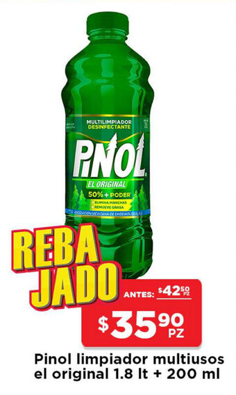 HEB Pinol Limpiador Multiusos el Original 1.8lt + 200ml oferta