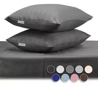 Mercado Libre Juego De Sabanas King 2,800 Hilos Egipcian Premium Color Gris oscuro oferta