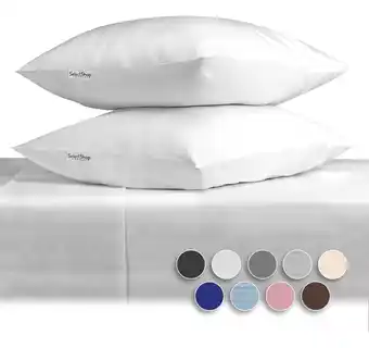 Mercado Libre Juego De Sabanas Individual 2,800 Hilos Egipcian Premium Color Blanco oferta