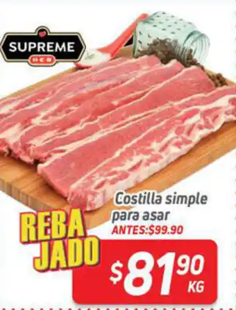 Costilla Simpple para Asar