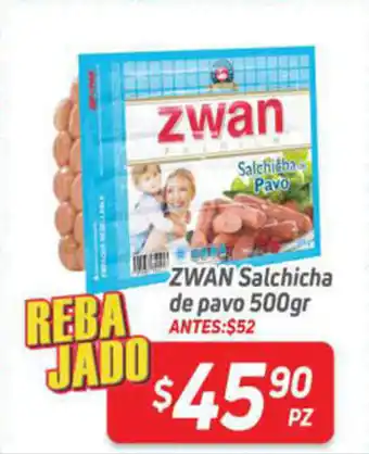 HEB Zwan Salsicha de pavo 500gr oferta
