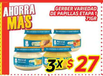 Gerber Variedad De Papillas Etapa 1 71gr