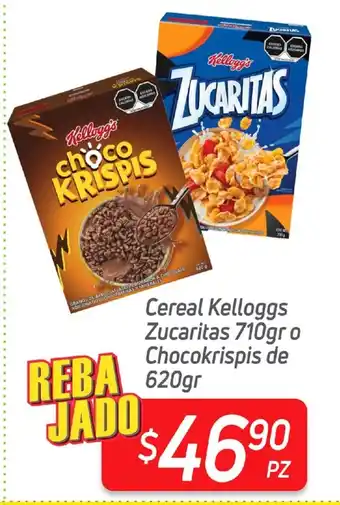 HEB Cereal Kelloggs Zucaritas 710gr o Chocokrispis de 620gr oferta