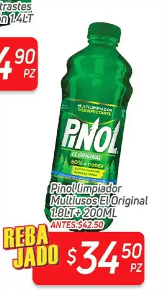 HEB Pinol Limpiador Multiusos El Original 1.8lt + 200mL oferta