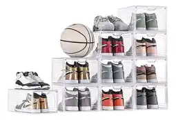 Mercado Libre Zapatos Apilables Estantes Plasticos Transparentes 10 Piezas Blanco oferta