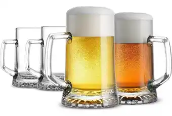 Mercado Libre 6 Vasos Vidrio Cerveza Tarro Cervecero Stern Bormioli 500ml Color Transparente oferta