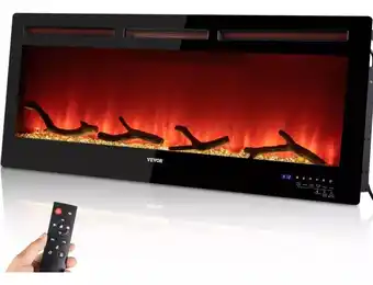 Mercado Libre Chimenea Electrica 106.68cm/42 Pulgadas Sonido Leños Cristal oferta