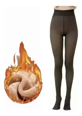 Mercado Libre Medias Termicas Malla Afelpada Leggins Traslucidas Moda Dama oferta