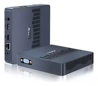 Mini PC UXX X20 con Win 10Pro Soporte 512GB M.2 SSD Expansión.Celeron N3350 PC Sobremesa 64GB,Ordenador de Sobremesa 4K UHD D