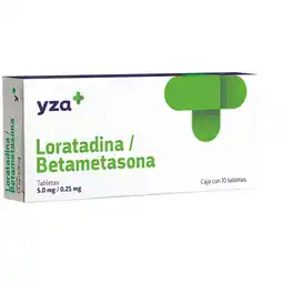 Farmacias YZA Yza Loratadina Betametasona 5Mg/0.25Mg 10 Tabs oferta