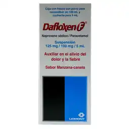 Farmacias YZA Dafloxen F Manzana Canela 100 ML Suspensión oferta
