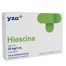 Farmacias YZA YZA HIOSCINA 20MG/1ML 3 AMP oferta