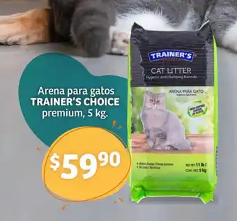 Soriana Híper Arena para gatos TRAINER'S CHOICE premium, 5 kg. oferta