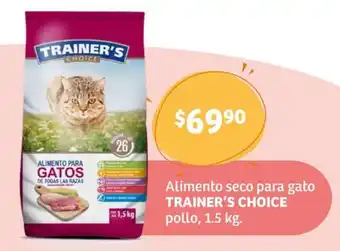 Soriana Híper Alimento seco para gato TRAINER'S CHOICE pollo, 1.5 kg. oferta