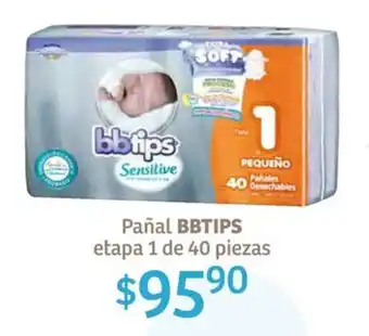 Soriana Híper Pañal BBTIPS etapa 1 de 40 piezas oferta