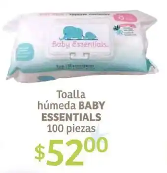 Soriana Híper Toalla húmeda BABY ESSENTIALS 100 piezas oferta