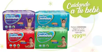 Pañales COMODISEC etapa 3, 4, 5 y 6 de 50 a 54 piezas, cada uno