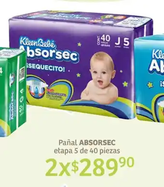 Soriana Híper Pañal ABSORSEC etapa 5 de 40 piezas x 2 oferta