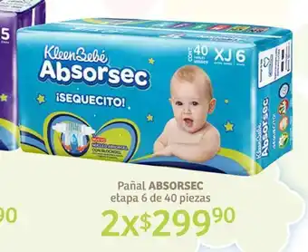 Soriana Híper Pañal ABSORSEC etapa 6 de 40 piezas x 2 oferta