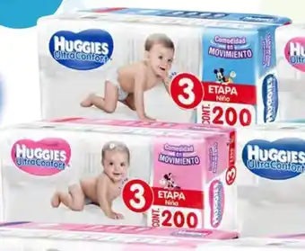 Soriana Híper Pañal HUGGIES ultraconfort etapa 3 de 200 piezas oferta