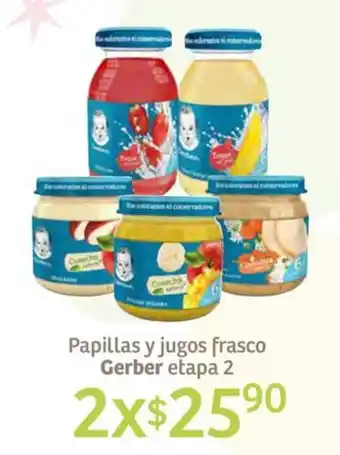 Soriana Híper Papillas y jugos frasco etapa 2 Gerber x 2 oferta