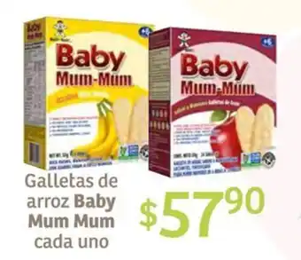 Soriana Híper Galletas de arroz Baby Mum Mum cada uno oferta
