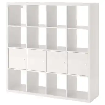 IKEA Kallax Estante con 4 separaciones, alto brillo/blanco, 147x147 cm oferta