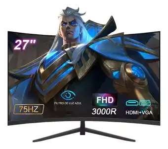 Mercado Libre 27'' Monitor Gamer Curvo 1ms Cr250dm 3000r Fhd Hdmi+vga oferta