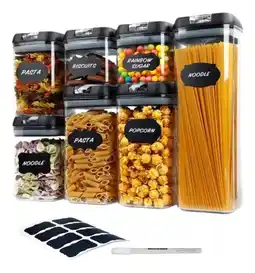 Mercado Libre Juego De 7 Recipientes Herméticos De Plástico Para Cocina oferta