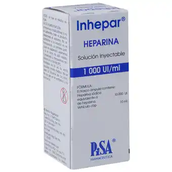 Farmacias YZA Inhepar Frasco Ampula 1000Ui/Ml 10Ml oferta