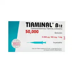 Farmacias YZA Tiaminal B12 50000U 5 Amp X 3Ml oferta