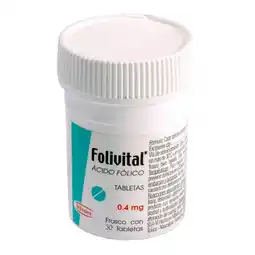 Farmacias YZA Folivital Acido Folico 0.4Mg 30 Tabs oferta
