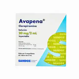 Farmacias YZA Avapena 20Mg 5 Amp X 2Ml oferta