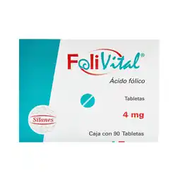 Farmacias YZA Folivital Acido Fólico 4Mg 90 Tabs oferta