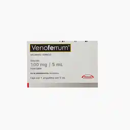 Farmacias YZA Venoferrum 100Mg 1 Amp X 5Ml oferta