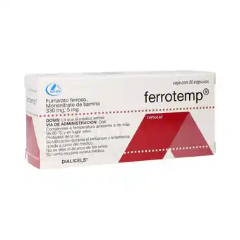 Farmacias YZA Ferrotemp 330Mg/5Mg 30 Caps oferta