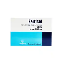 Farmacias YZA Ferricol 30Mg/500Mcg 30 Tabs oferta