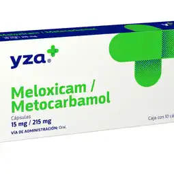 Farmacias YZA Yza Meloxicam/Metocarbamol 15/215Mg 10 Tabs oferta
