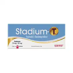 Farmacias YZA Stadium T 75Mg/25Mg 20 Tabs oferta