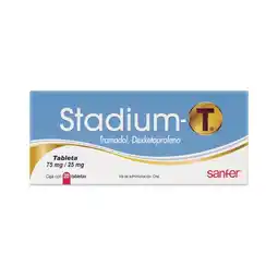 Farmacias YZA Stadium T 75Mg/25Mg 20 Tabs oferta
