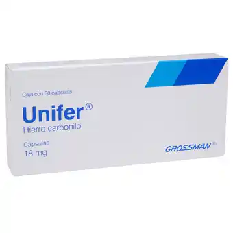 Farmacias YZA Unifer 18Mg 30 Caps oferta