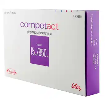 Farmacias YZA Competact 15Mg/850Mg 14 Tabs oferta