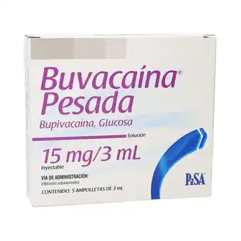 Farmacias YZA Buvacaina Pesada 15Mg 5 Amp X 3Ml oferta