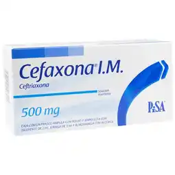 Farmacias YZA Cefaxona Frasco Ampula 500Mg 1 Amp X 2Ml oferta